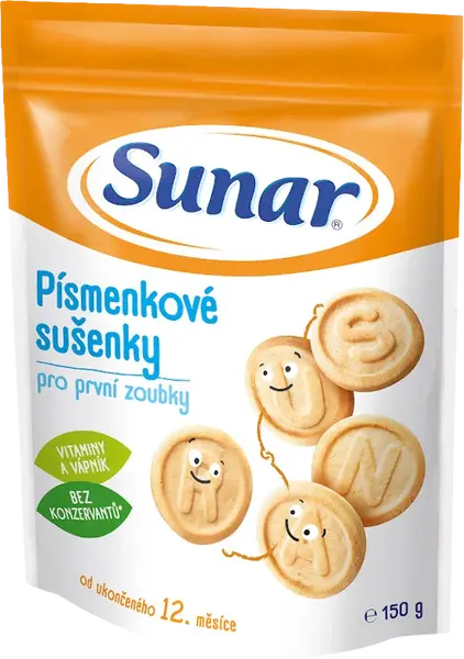 SUNAR dětské sušenky písmenkové 150 g
