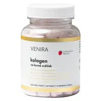 VENIRA Kolagén vo forme srdiečok s malinovou príchuťou 120 cmúľacích tabliet