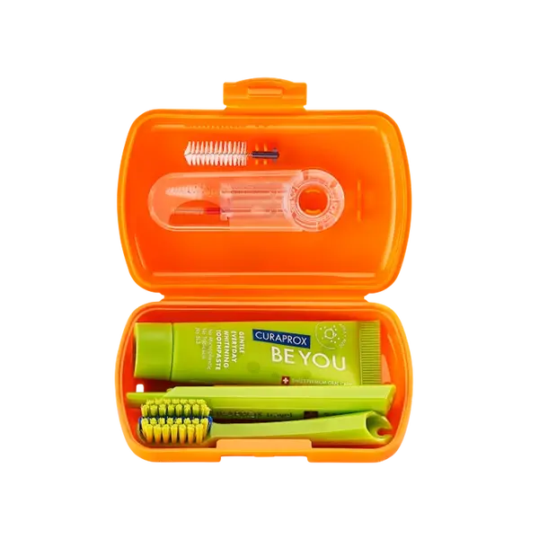 CURAPROX Travel set ORTHO oranžový 1 kus