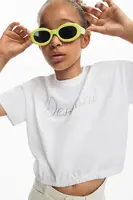 Dětské bavlněné tričko Desigual bílá barva, 25SGTK11