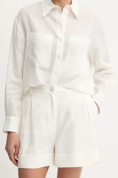 Kraťasy Liu Jo dámské, béžová barva, high waist, WA5483.T6862
