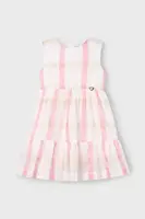 Dětské lněné šaty Mayoral růžová barva, mini, 3922
