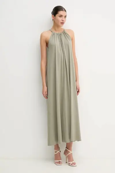 Bavlněné šaty Marella OREL zelená barva, maxi, oversize, 2513621015200