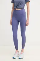 Tréninkové legíny Puma Cloudspun fialová barva, hladké, 526662