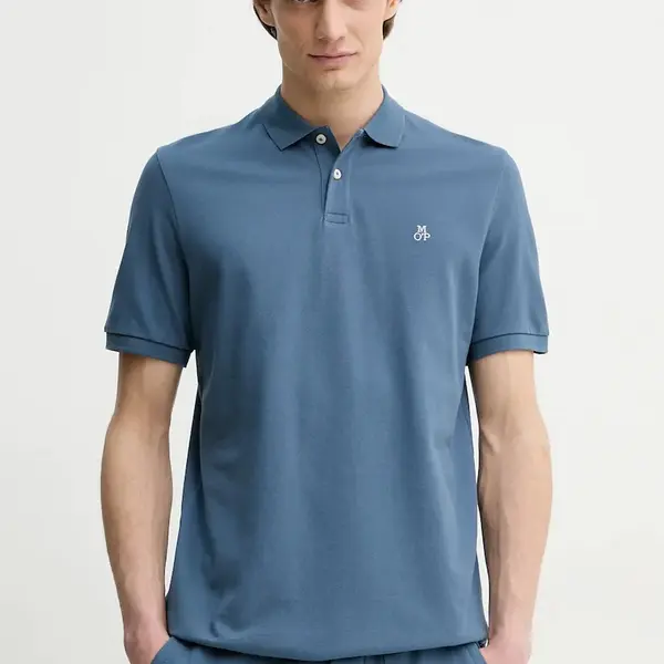 Bavlněné polo tričko Marc O'Polo modrá barva, 523223053092