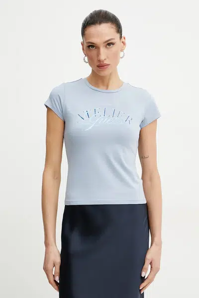 Tričko Guess modrá barva, W5GI52 K49A1