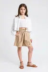 Dětské kraťasy Twinset béžová barva, hladké, 251GJ2426