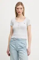 Tričko Abercrombie & Fitch šedá barva, KI139-5271