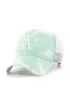 Kšiltovka 47 brand MLB Oakland Athletics zelená barva, s aplikací, B-ITCDT18PTP-B0