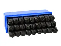 GEKO Razicí matrice písmen - raznice, 10 mm, sada 27 kusů Velikost: 4 mm
