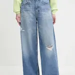 Džíny Tommy Jeans dámské, modrá barva, DW0DW21277