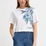 Bavlněné tričko Guess dámské, bílá barva, W5GI19 K6XN4