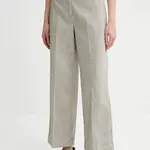 Bavlněné kalhoty Sessun dámské, černá barva, široké, high waist, 25207025