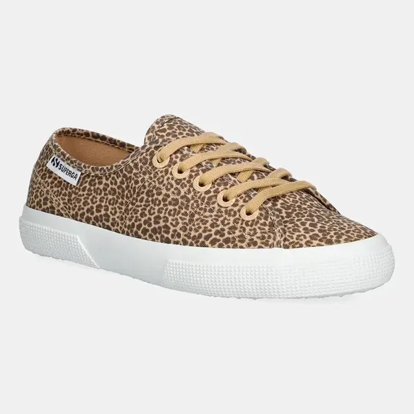 Tenisky Superga MICRO LEOPARD PRINT LEGGE hnědá barva, S6135MW