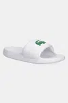 Pantofle Lacoste SERVE SLIDE 1.0 dámské, bílá barva, na platformě, 49CFA0022