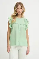 Košile Pepe Jeans dámská, zelená barva, regular, s klasickým límcem, PL305101