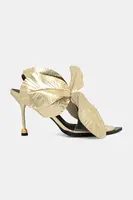 Kožené sandály Vanda Novak Daisy Platinum Gold