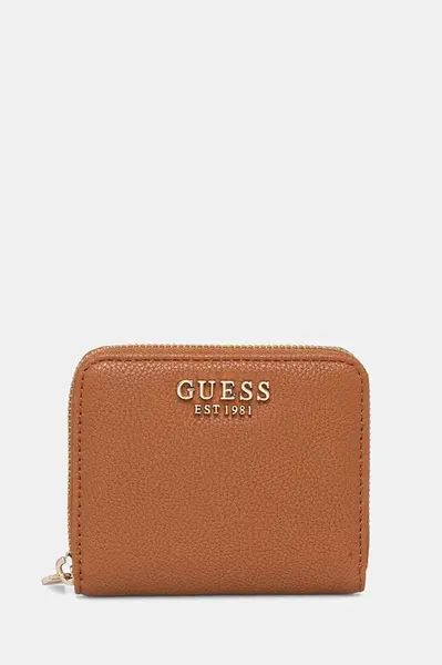 Peněženka Guess LAUREL hnědá barva, SWBG85 00137