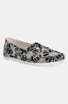 Tenisky Toms OVERSIZED FLORAL EYELET černá barva, 10021888