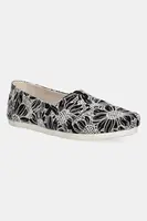 Tenisky Toms OVERSIZED FLORAL EYELET černá barva, 10021888