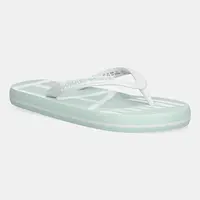 Žabky EA7 Emporio Armani dámské, zelená barva, na plochém podpatku, XK196.XCQ004