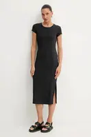 Šaty BOSS Orange černá barva, mini, přiléhavé, 50536979