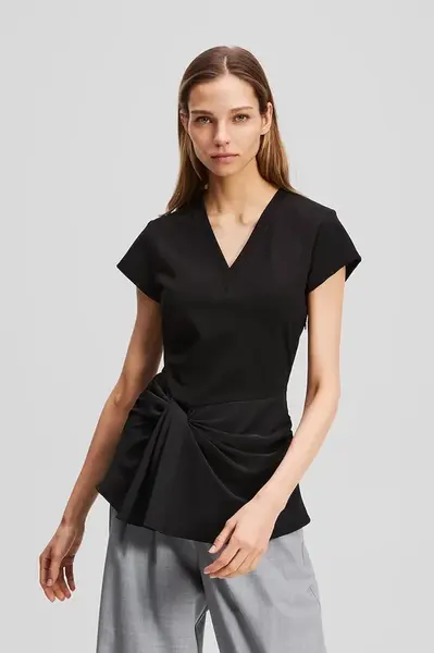 Tričko Karl Lagerfeld dámské, černá barva, A3W17011