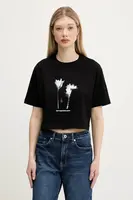 Bavlněné tričko Karl Lagerfeld Jeans dámské, černá barva, A3W17040