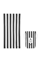 Rychleschnoucí plážový ručník Dock & Bay Kamari Charcoal 160 x 90 cm šedá barva