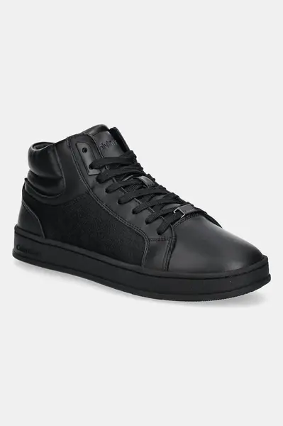 Sneakers boty Calvin Klein HIGH TOP LACE UP EYELET JAQ MONO