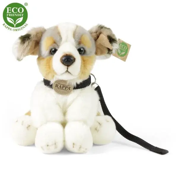 Plyšový pes australský ovčák s vodítkem 28 cm ECO-FRIENDLY