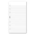 Poznámkový papír, linkovaný, bílý, 100 ks - náplň osobních diářů Filofax