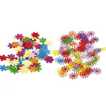 Barevné konfety květiny - 15 g, mix tvarů