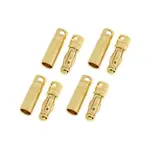 Konektor zlacený 4.0mm krátký (4 páry)