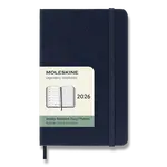 Diář Moleskine 2026 - tvrdé desky, S, týdenní, modrý