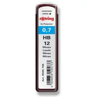 Tuhy Rotring, 12 ks - 0,7 mm, HB