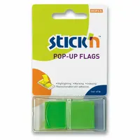 Samolepicí proužky Hopax Stick’n Pop-Up Flags 43 x 25 mm, 50 ks - zelené