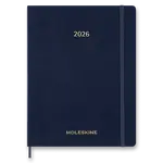 Diář Moleskine Essential 2026 měkké desky, XXL, týdenní, vertikální, modrý