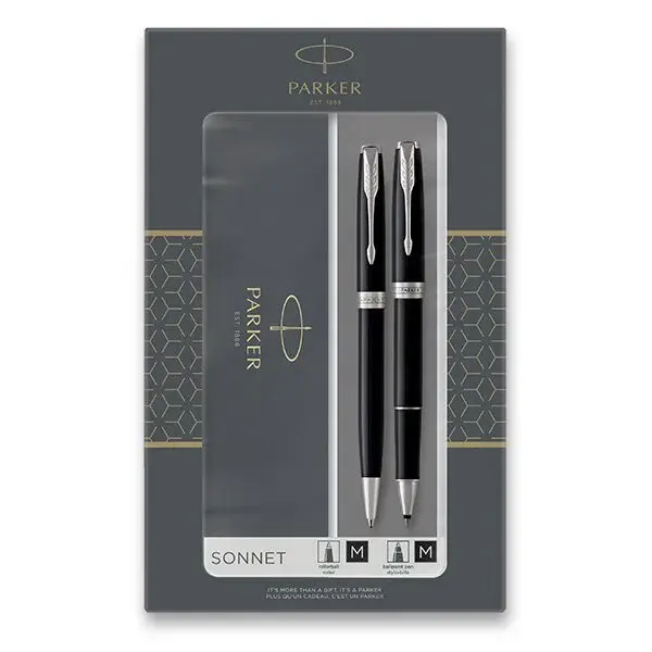 Parker Sonnet Black CT sada roller a kuličkové pero