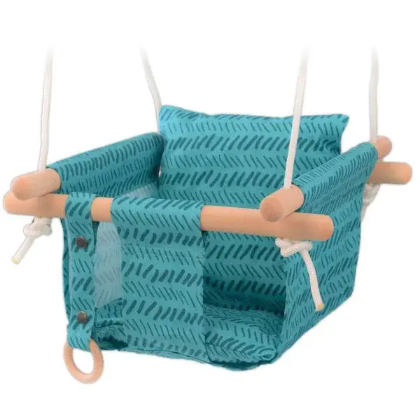 Textilní houpačka 100% bavlna tyrkysová