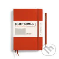 Leuchtturm1917 Zápisník Fox Red Medium A5 čtverečkovaný