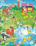 Roztomilé zvieratká (M1) (Sada 4 puzzle) - puzzle z kategorie Naučné puzzle