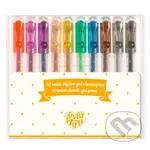 Mini gélové perá, klasické farby, 10 ks