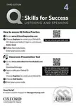 Q: Skills for Success: Listening and Speaking 4 - Teacher´s Access Card, 3rd - Robert Freire
