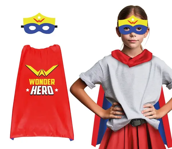 Sada doplnkov ku kostýmu Superhrdinka 2ks 70cm