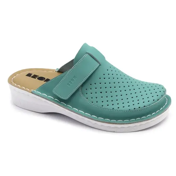 Leon V263 Dámska zdravotná celokožená obuv 39 - 24,5cm, tyrkysová, 3,5 cm