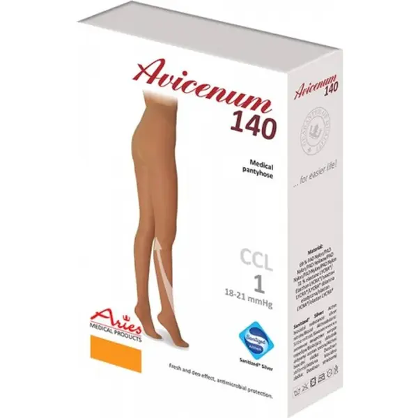 AVICENUM 140 DEN Phlebo pančuchové nohavice telové-8030 - Veľkosť L - Normal