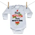 Boodyy Body s dlhým rukávom Veselé Vianoce a šťastný nový rok 74 (6-9 mesiacov)