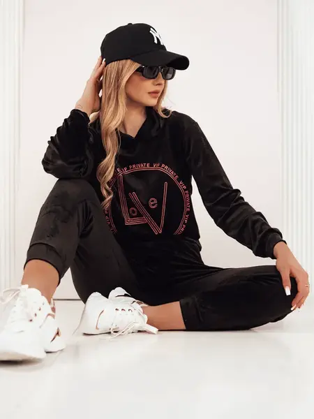 Dámský vélurový set VIP PRIVATE Barva černá DSTREET