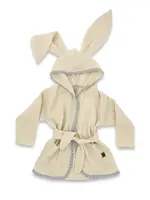 Detský mušelínový župan s uškami Bunny - béžový